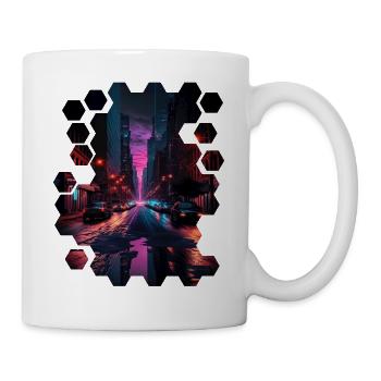 New York Vaporwave Aesthetic Retro Style I Love NY - Tasse - Weiß - Rechts