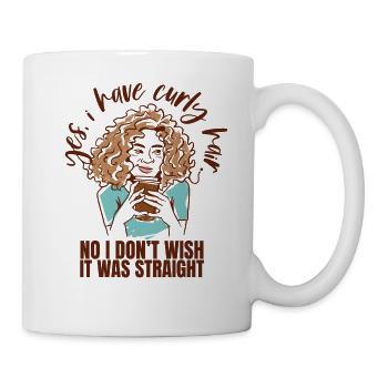yes, I have curly hair, no - Mug - white - Right