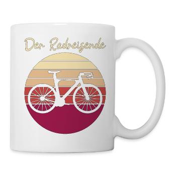 Fahrradtour der Radreisende Reise Geschenk - Tasse - Weiß - Rechts