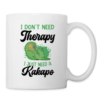 Kakapo does not need therapy for flightless kakapo - Mug - white - Right