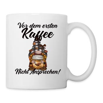 Vor Dem Ersten Kaffee Nicht Ansprechen! - Tasse - Weiß - Rechts