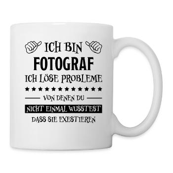 Fotograf Lustiger Spruch Beruf Fotografen Geschenk - Tasse - Weiß - Rechts