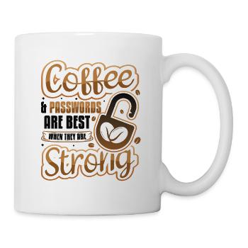 Café et mot de passe - Mug blanc - blanc - Droite