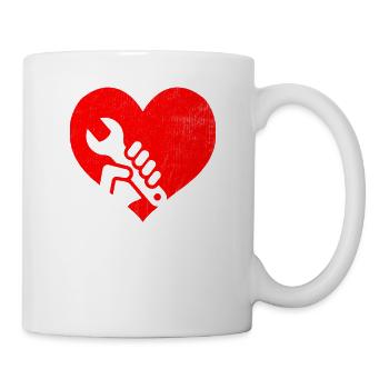 Cool Engineering Heart Funny Architecte Ingénieur - Mug blanc - blanc - Droite