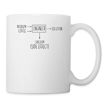 Engineer Problem Solution Sarcasm Side Effect Fun - Mug - white - Right
