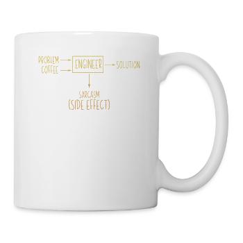 Ingénieur Problème Solution Sarcasme Effet Secondaire Cool - Mug blanc - blanc - Droite