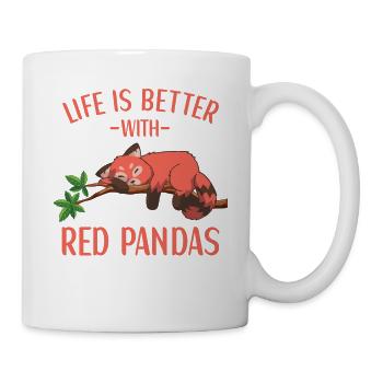 Tenue de panda rouge mignon petit panda - Mug blanc - blanc - Droite