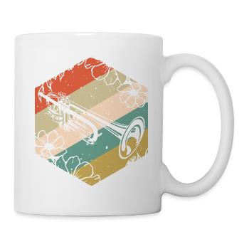 Trumpet Flowers Retro - Mug - white - Right