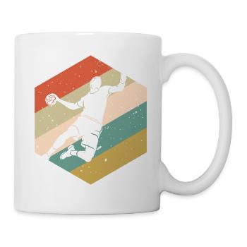 Cadeau rétro de joueur de handball - Mug blanc - blanc - Droite