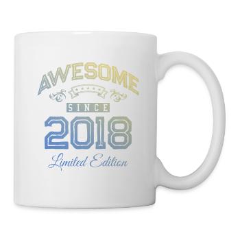 2018 awesome since - Tasse - Weiß - Rechts