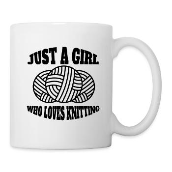 Seamstress Girl Gift Crochet Sewing Knitting - Mug - white - Right
