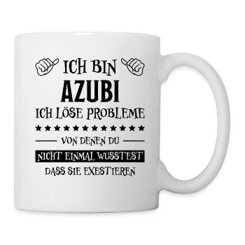 Azubi Witz Spruch Lehrling Auszubildende Geschenk - Tasse - Weiß - Rechts