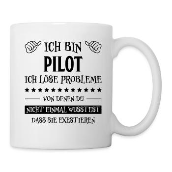Pilot Lustige Spruch Flug Flugsport Pilot Geschenk - Tasse - Weiß - Rechts
