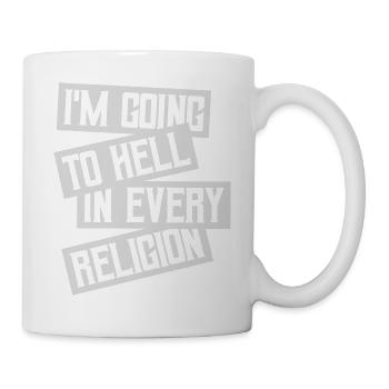 En allant en enfer - Mug blanc - blanc - Droite