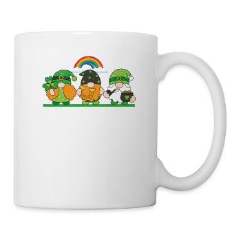 Les gens chanceux gardent le trèfle trèfle fer à cheval - Mug blanc - blanc - Droite