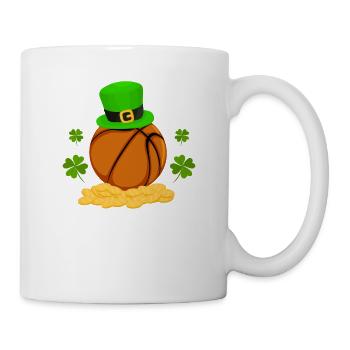 Lucky Basketball Leprechaun Hat Heap Golden - Mug - white - Right