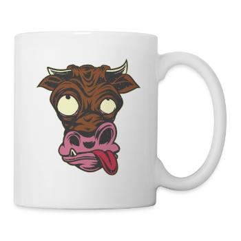 Cow crazy verrückte Kuh - Tasse - Weiß - Rechts