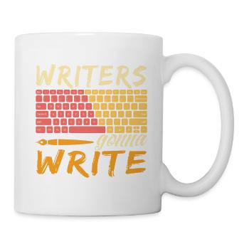 Book Author - Writers Gonna Write - Tasse - Weiß - Rechts