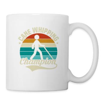 Champion de fouet de canne Cécité avec facultés affaiblies par la canne - Mug blanc - blanc - Droite