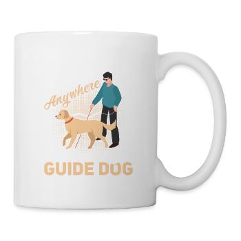 Je ne vais nulle part sans mon chien-guide aveugle - Mug blanc - blanc - Droite