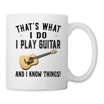 C’est ce que je fais Je joue de la guitare Gitarre - Mug blanc - blanc - Droite