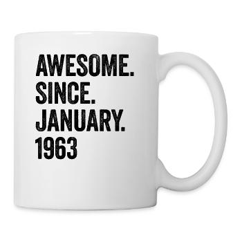 60 Years Awesome Since January 1963 60th Birthday - Mug - white - Right