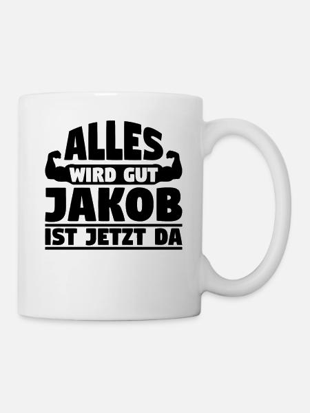 Alles wird gut Jakob ist jetzt da - Tasse - Weiß