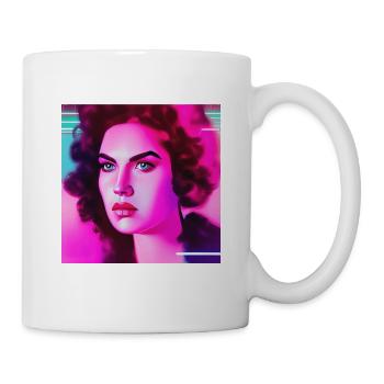 Retrowave Synthwave 80s Character Design - Tasse - Weiß - Rechts