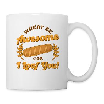 Bread Baking Bakery Pastry Loaf Bread Baker Wheat - Mug - white - Right