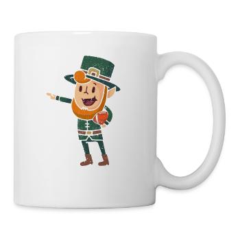 Leprechaun Football américain Saint-Patrick - Mug blanc - blanc - Droite
