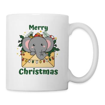 Éléphant Lettre de Noël Animaux d’hiver Éléphants - Mug blanc - blanc - Droite