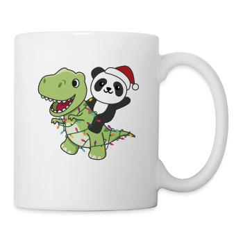 Panda Trex Christmas Snow Winter Animals - Mug - white - Right