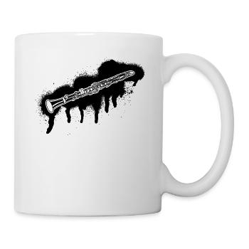 Clarinette Clarinettiste Clarinettiste - Mug blanc - blanc - Droite