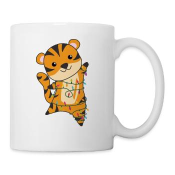 tigre noël neige hiver animaux tigre - Mug blanc - blanc - Droite