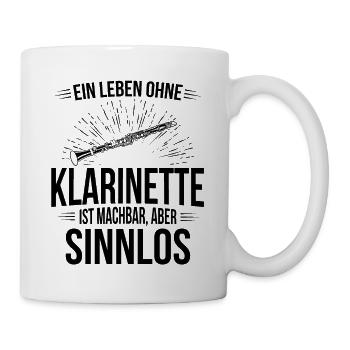 Klarinette Klarinettenspieler Klarinettist - Tasse - Weiß - Rechts