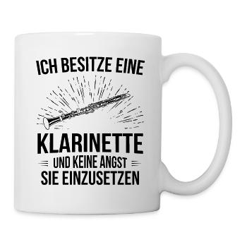 Klarinette Klarinettenspieler Klarinettist - Tasse - Weiß - Rechts