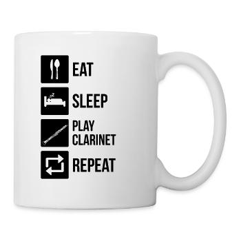 Clarinette Clarinettiste Clarinettiste - Mug blanc - blanc - Droite