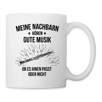 Klarinette Klarinettenspieler Klarinettist - Tasse - Weiß - Rechts