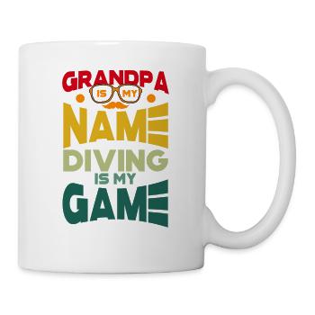 Grandpa Is My Name Diving Is My Game - Opa Tauchen - Mug - white - Right