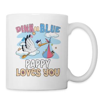 Pink or Blue Pappy Loves You Best Dad Ever - Mug - white - Right