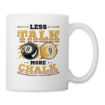 Moins parler, plus de craie - Mug blanc - blanc - Droite