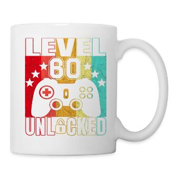 Chemise anniversaire 60 ans Gamer 60. - Mug blanc - blanc - Droite