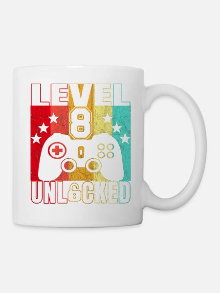 8 Jahre Geburtstagsshirt Zocker Gamer 8. - Tasse - Weiß