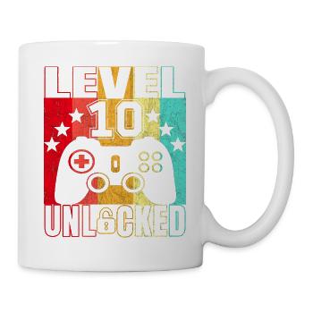 10 ans Birthday Shirt Gamer 10. - Mug blanc - blanc - Droite
