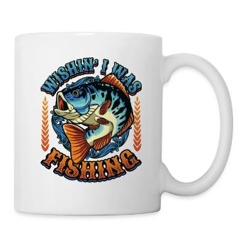 J’aimerais pêcher - Mug blanc - blanc - Droite