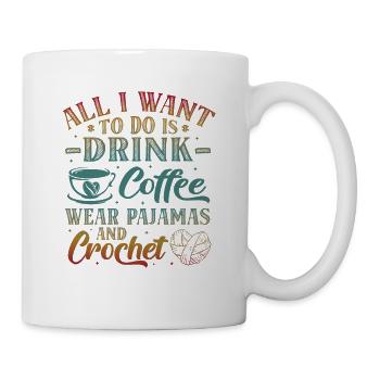 Kaffee-pyjamas Und Häkeln - Love Crocheting - Tasse - Weiß - Rechts