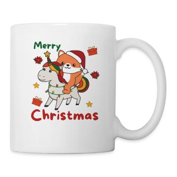 Licorne de Noël Renard Joyeux Licorne de Noël - Mug blanc - blanc - Droite
