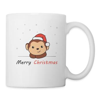 Monkey Christmas Snow Winter Animals Monkeys - Mug - white - Right