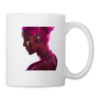 Retrowave Synthwave 80s Character Design - Tasse - Weiß - Rechts