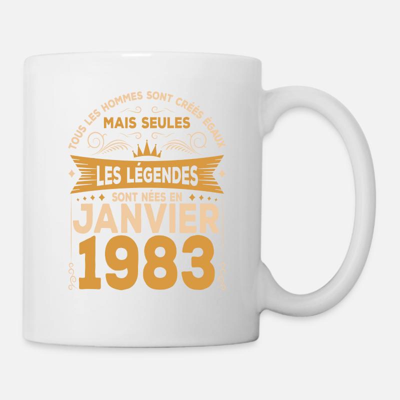 Les Légendes Sont Nées En Janvier 1983 - Mug blanc - blanc